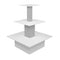 Pyramid Table White/Platinum 900 x 900 mm