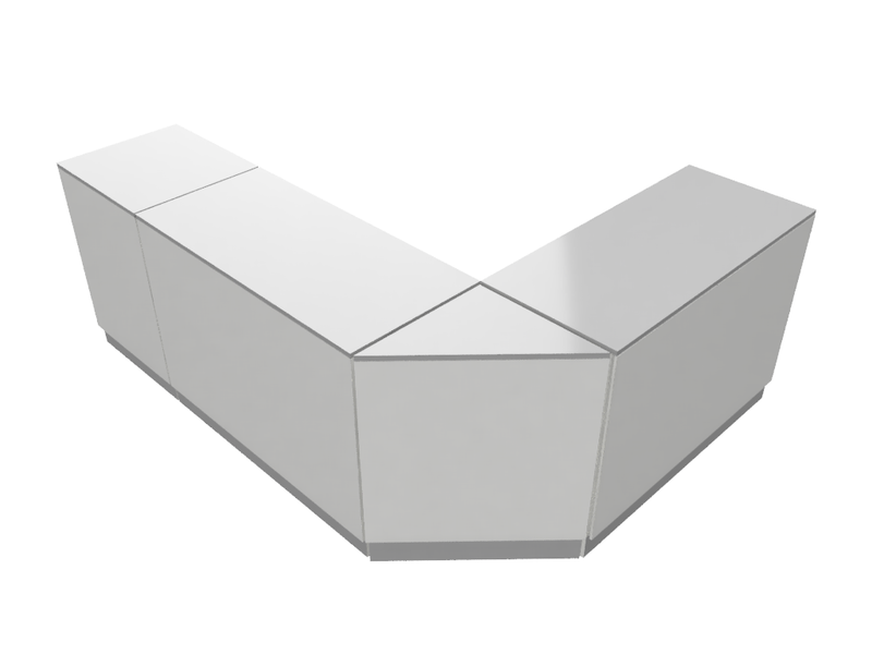 Flexi Counter Grey L- Shape