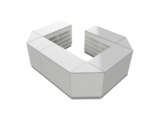 Flexi Counter  Grey Circle Shape